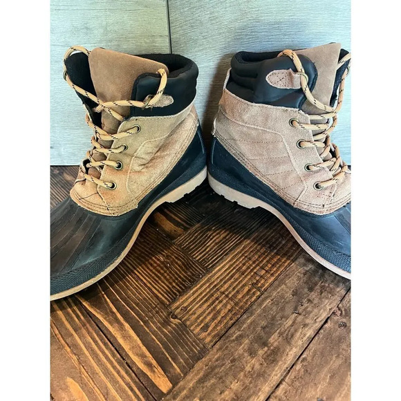 Goodfellow Thermalife Rain Duck Boots Men’s 10 Black Brown Neutral Winter Fall - Picture 3 of 15